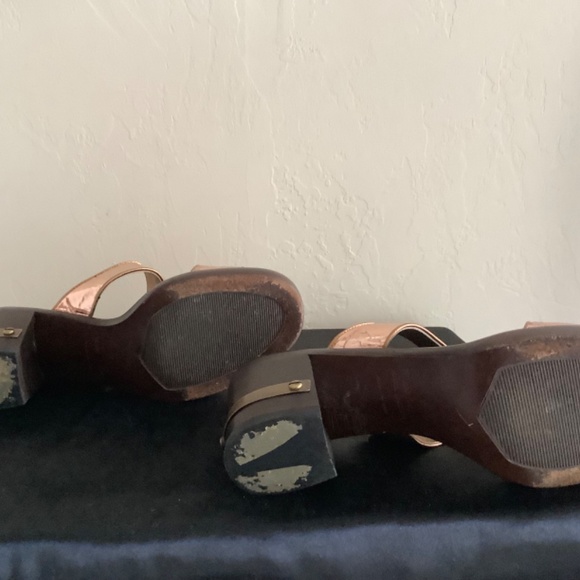 Marc By Marc Jacobs Sz 39(9) Princess Metallic Copper Leather Chunky Heal Slide - Picture 5 of 6